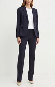 Spodnie eleganckie Boss  granatowe damskie 50490045