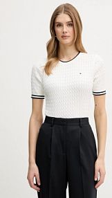 Sweter Tommy Hilfiger  beżowy damski WW0WW41787