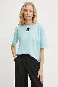 T-shirt PATRIZIA PEPE  turkusowy damski 8M1612.J089