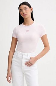 T-shirt Tommy Jeans  różowy damski DW0DW17881