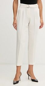 Spodnie eleganckie Boss  beżowe damskie 50490037