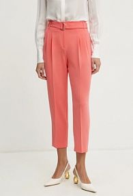 Spodnie eleganckie Boss  różowe damskie 50490037