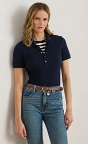 T-shirt Lauren Ralph Lauren  granatowy damski 200679219