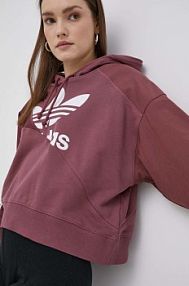 Bluza przez głowę adidas Originals  bordowy HC7035