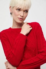 Sweter Medicine  czerwony damski RW25-SWD0A0