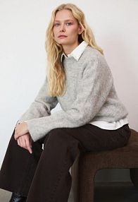 Sweter Medicine  szary damski RW25-SWDA13