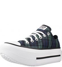 Buty  chuck taylor all star lift double stack platform plaid zielony Converse damskie