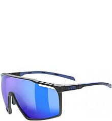 Okulary do biegania  mtn perform - black blue matt/mirror blue Uvex damskie