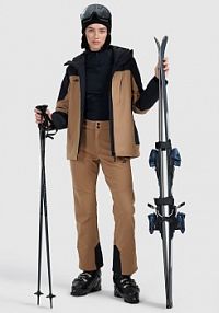 Spodnie narciarskie brązowe 4F 4FWAW25TFTRF0943-82S