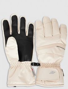 Rękawiczki narciarskie beżowe 4F 4FRAW25AFGLF218-83S