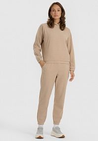 Spodnie dresowe beżowe 4F damskie 4FRAW25TTROF1644-83S