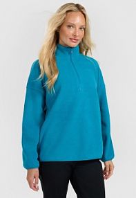 Bluza z polaru turkusowa 4F damska 4FRAW25TFLEF449-46S