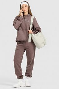 Spodnie dresowe brązowe 4F damskie 4FRAW25TTROF1654-81S