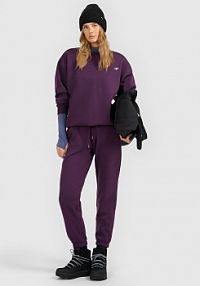 Spodnie dresowe fioletowe 4F damskie 4FRAW25TTROF1846-50S