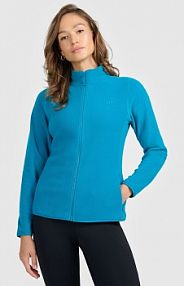Bluza z polaru turkusowa 4F damska 4FRAW25TFLEF496-46S