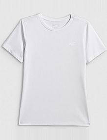 T-shirt biały 4F damski 4FWSS26TFTSF1846-10S
