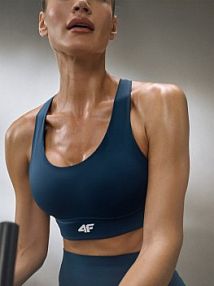 Biustonosz sportowy turkusowy 4F 4FRSS26USBAF273-46S