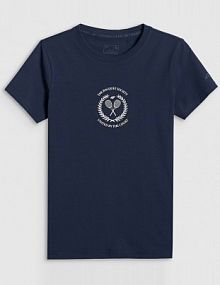 T-shirt granatowy 4F damski 4FWSS26TTSHF2723-31S