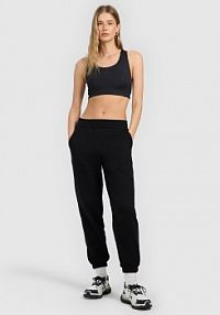 Spodnie dresowe czarne 4F damskie 4FRMM00TTROF1842-20S