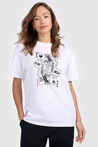 T-shirt biały 4F damski 4FRAW25TTSHF3790-10S