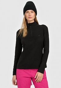Bluza z polaru czarna 4F damska 4FRAW25UFLEF080-20S