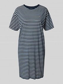 Koszula nocna o luźnym kroju z czystej bawełny Tommy Hilfiger granatowa damska EAN UW0UW05937