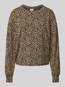 Sweter z dzianiny z okrągłym dekoltem model NEREA AVI Vila beżowy damski EAN 14103887