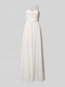 Suknia ślubna z obszyciem koronką Laona biała EAN 26234-0120