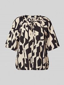 Bluzka o kroju relaxed fit z mieszanki wiskozy s.Oliver RED LABEL czarna damska EAN 2161113