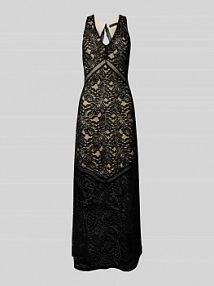 Długa sukienka z koronką model CHRISTEL Guess czarna EAN W5GK37KCS90