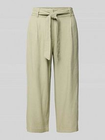 Kuloty o kroju regular fit z wiązanym paskiem model CARO Only oliwkowe EAN 15255128