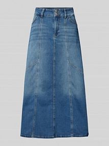 Spódnica jeansowa z wpuszczanymi kieszeniami model JANET SHANE MOS MOSH niebieska EAN 170140