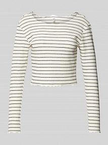 Top krótki o kroju slim fit o fakturze wafla model ANITS Only czarny damski EAN 15343327