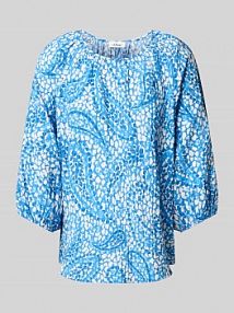 Bluzka o kroju relaxed fit z mieszanki wiskozy s.Oliver RED LABEL niebieska damska EAN 2163640