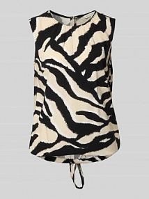 Top bluzkowy o kroju regular fit z czystej wiskozy Tom Tailor czarny damski EAN 1046215