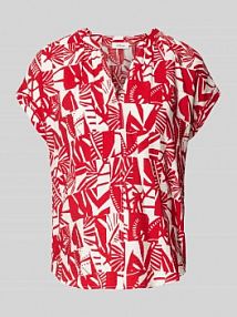 Bluzka o kroju relaxed fit z mieszanki wiskozy s.Oliver RED LABEL czerwona damska EAN 2171191