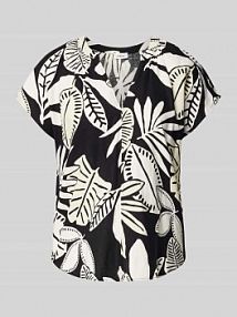 Bluzka o kroju relaxed fit z mieszanki lnu s.Oliver RED LABEL czarna damska EAN 2165750