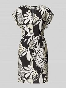 Sukienka mini o kroju relaxed fit z mieszanki wiskozy s.Oliver RED LABEL czarna EAN 2165754