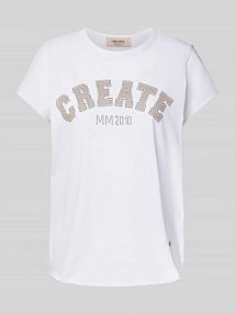 T-shirt z nadrukiem z logo model Celli MOS MOSH biały damski EAN 171020