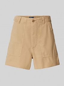 Szorty o kroju regular fit z dołem bez wykończenia model RICKY Polo Ralph Lauren oliwkowe damskie EAN 211949934