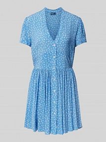 Sukienka o długości do kolan z zapięciem na guzik Polo Ralph Lauren niebieska EAN 211969150