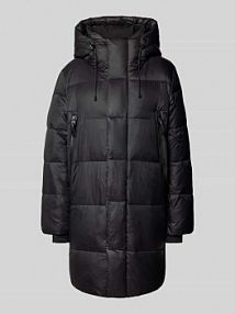 Płaszcz pikowany o kroju regular fit z wypełnieniem kaczym puchem WITHBLACK czarny damski EAN WBLABBY 3/4 PUFFER JACKET