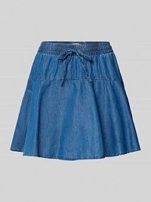 Spódnica mini o rozkloszowanym kroju z mieszanki bawełny i lyocellu model NALA-BEA Only niebieska EAN 15355154