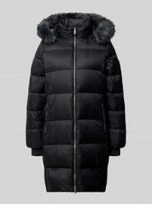 Płaszcz pikowany o kroju regular fit z dwustronnym zamkiem błyskawicznym Calvin Klein Womenswear czarny damski EAN LV044D545G