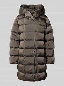 Płaszcz pikowany z efektem błyszczącym z kapturem Calvin Klein Womenswear beżowy damski EAN LV044D541G