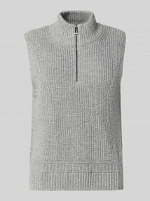 Bezrękawnik o kroju regular fit z mieszanki bawełny Tom Tailor szara damska EAN 1048316