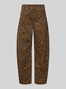 Jeansy z 5 kieszeniami GAP brązowe damskie EAN 815626