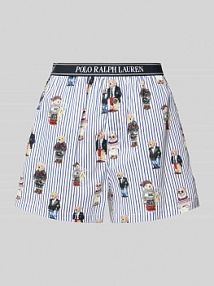 Bokserki z elastycznym pasem Polo Ralph Lauren niebieskie damskie EAN 4P0119