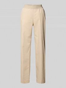 Spodnie materiałowe z elastycznym pasem model Pia TONI beżowe damskie EAN 1818-40