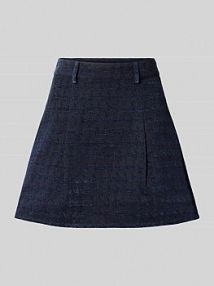 Spódnica mini z zakładkami w pasie model VICKY YAS granatowa EAN 26038140